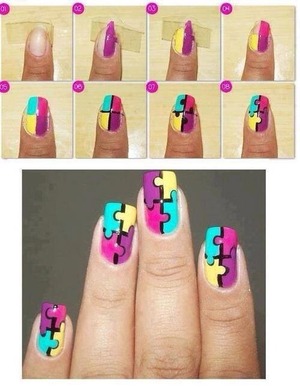Tutorial how to create Puzzle Nails