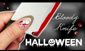 Bloody Knife | Halloween Nails 2017 ♡