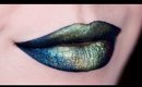 Dark Blue + Green Ombre Lip using Sugarpill