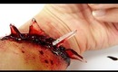 Broken Glass Hand Injury / Cut Halloween Tutorial
