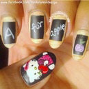 Hello Kitty0 Back to school nails