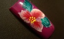 Bright Exotic Flower Nail Art Design Tutorial