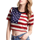 "American Flag" Midriff T-shirt