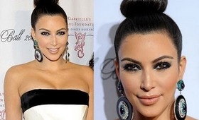 KIM KARDASHIAN HAIRSTYLE UPDO HAIR BUN