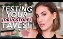 Testing MY SUBSCRIBERS FAVORITE DRUGSTORE Makeup! | Jamie Paige