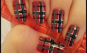 Tartan Nail Tutorial - This Was A Challenge - Be Warned... Very Messy!!