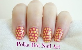 How To - Easy Polka Dot Nail Art! (For Beginners)