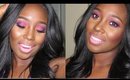 Juvias  colorful Pink purple and orange makeup tutorial