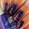 Purple Sugar Spun Nail Art 1