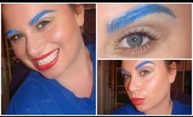 4th July Make-Up: Blue Brows & Red Lips (Modern Pin-Up?) | Speed Tutorial