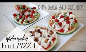 DIY Watermelon Fruit Pizza (Healthy Snacks) | ANNEORSHINE