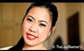 1 Brand Makeup Look: AVON (Neutral Eyes and RED Lips)