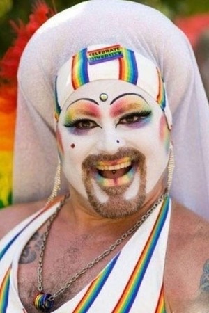 Man at drag queen parade