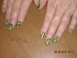 St Patrick's Day marble design. 