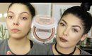 NEW MAYBELLINE NEW YORK DREAM CUSHION FOUNDATION REVIEW FIRST IMPRESSION TUTORIAL | OILY SKIN