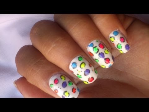 Leopard nail art tutorial Cute long/short nail polish design to do at ...