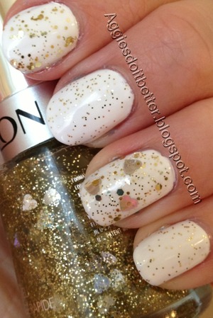 With revlon gold hearts glitter