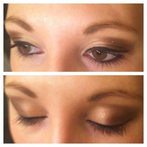 Neutral eye with a hint of glitter :) 
