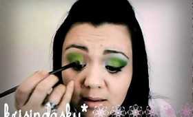 Maquillaje inspirado en el estandarte de Slytherin