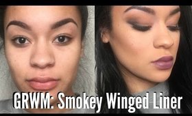 GRWM| WEARABLE SMOKEY WINGED LINER