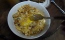quick super spicy fried rice with bacon & egg