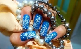 Blue, Ocean Corals Nail Art Design Tutorial - ♥ MyDesigns4You ♥