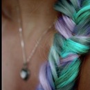 Coloured fishtail braid
