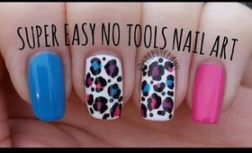 Super Easy No Tools Nail Art | Step by Step Bright Leopard Print Nail Design Tutorial | Stephyclaws