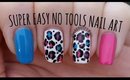 Super Easy No Tools Nail Art | Step by Step Bright Leopard Print Nail Design Tutorial | Stephyclaws