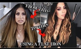 EASY EFFORTLESS WAVES TUTORIAL WITH FLAT IRON