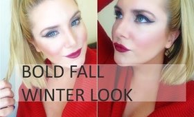 BOLD FALL WINTER LOOK | TheInsideOutBeauty.com by Heidi