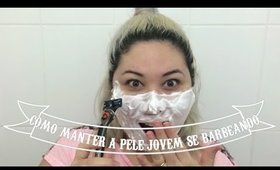 Como manter a pele jovem se barbeando - shave my face