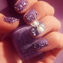 Purple Leopard Nails 