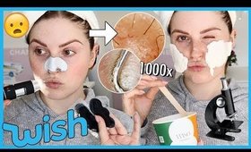 Trying WISH PORE STRIPS under a MICROSCOPE! 🔬 & more!