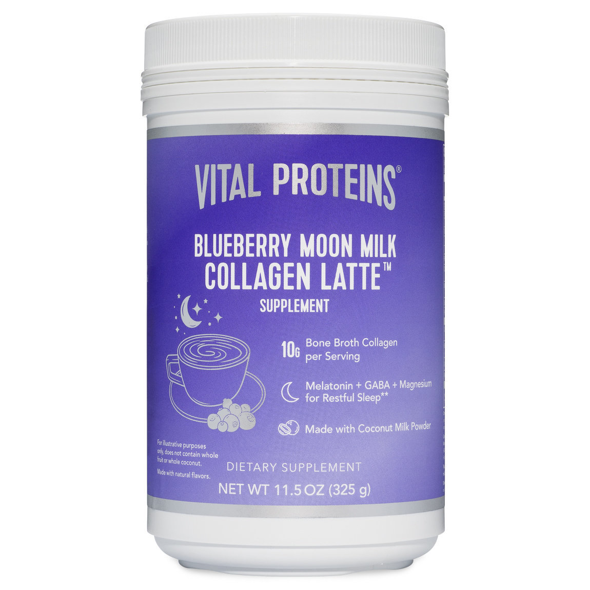 Vital Proteins Blueberry Moon Milk Collagen Latte alternative view 1 - product swatch.