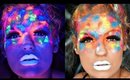 UV BLACK LIGHT Paint Splatter Makeup Tutorial | Collab with Carol Burgos