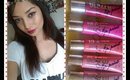 L A Girl Lip Glaze Review, swatches & Demo