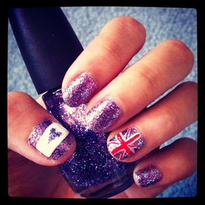 Wanted to try my new nail polish & do Olympic related nails too.. Got the Union Jack & my version of the Canada flag. Go Canada!