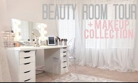 Beauty Room Tour / Makeup Collection / 10 Year YouTube Anniversary | Julie G