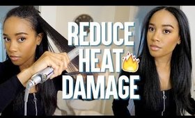 3 Tips To Reduce Heat Damage 🔥| Straight Hair Routine 2018