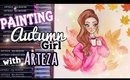 DRAWING AUTUMN GIRL with New ARTEZA BRUSHES + GIVEAWAY!