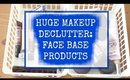 HUGE MAKEUP DECLUTTER / PURGE 2017 | FACE BASE MAKEUP | Foundation, Concealer, Primer, Powder