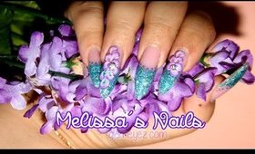 3d Mermaid Nails - Encapsuladas con diamante y 3d Unas De Sirena