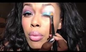 golden teal humming bird makeup tutorial