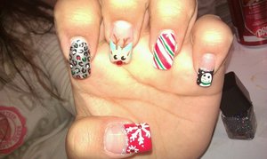 christmas nails for a client.