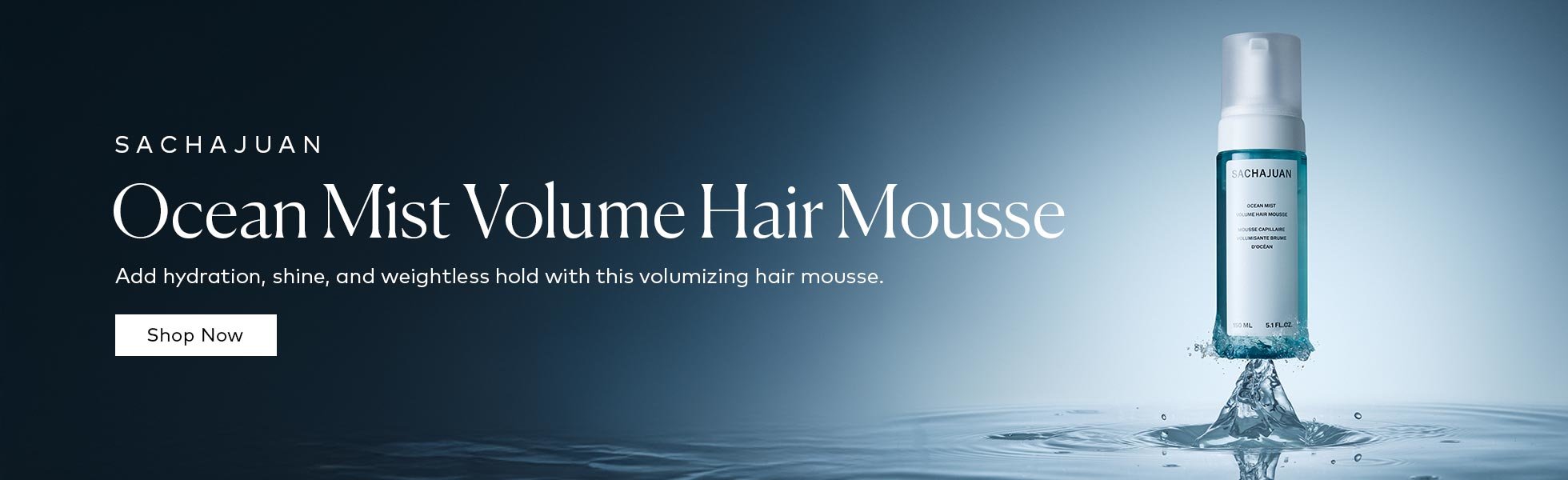 This volumizing hair mousse adds hydration, shine, and weightless hold for sea swept hair all year round. Shop the SACHAJUAN Ocean Mist Volume Hair Mousse at Beautylish.com