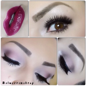 I used urban decays naked3 palette  also wet n wild lipstick in shade ferguson crest Cabernet 