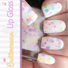 White base with neon glitter!