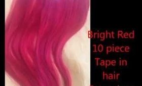 Bright Red 10 piece Remy Tape in Hair Extensions | The Heat Type