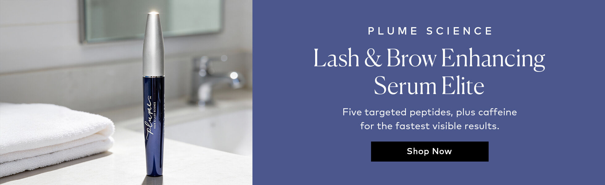 Everything you love about the original serum, plus five targeted peptides and caffeine. This peptide-powered upgrade is formulated for the fastest visible results—minus the irritation. Shop the Plume Science Lash & Brow Enhancing Serum Elite at Beautylish.com 